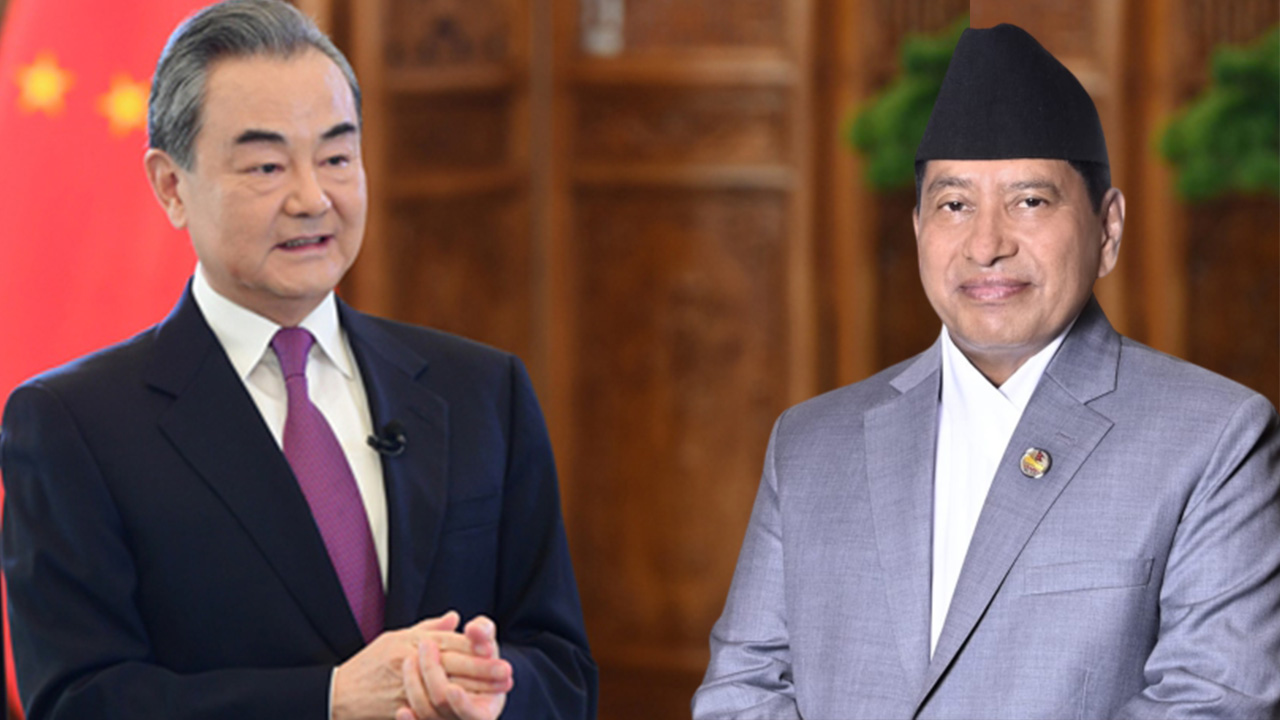 उपप्रधानमन्त्री श्रेष्ठ र चीनका विदेशमन्त्री वाङबीच भेटवार्टा हुँदै